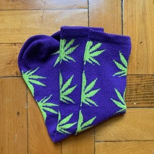 Funky Purple and Green Socks